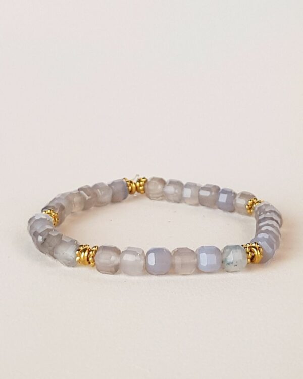 Bracelet labradorite - perles carrées