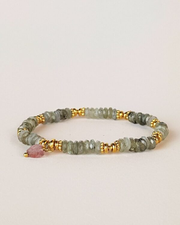 Bracelet Labradorite & Cœur Sandstone
