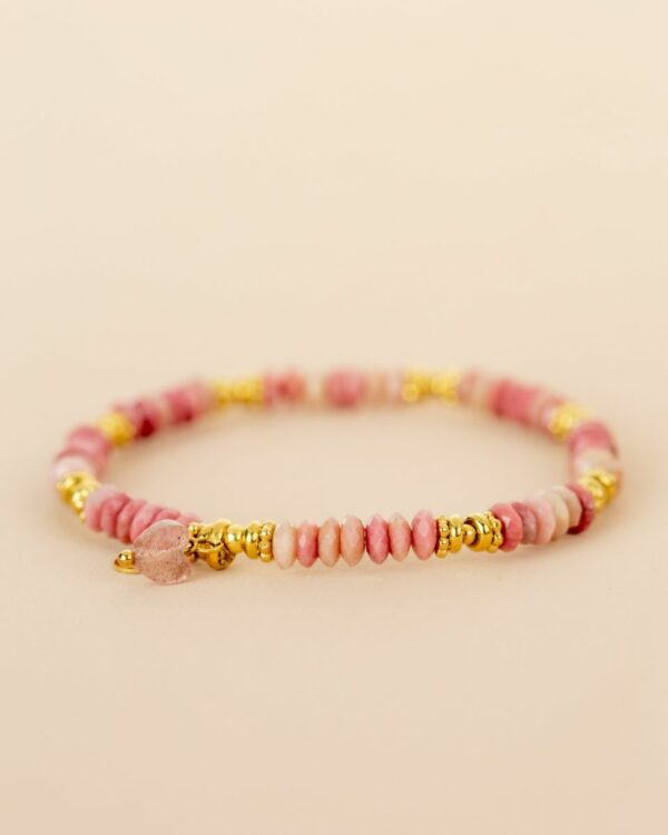 Bracelet Rhodonite - pierres ovales