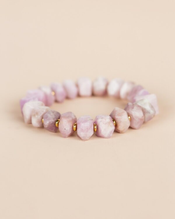Bracelet Tourmaline rose - pierres brutes
