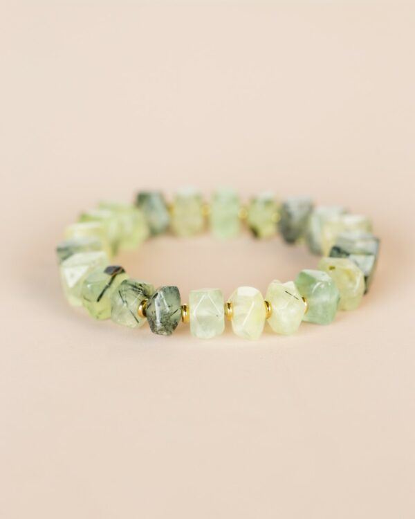 Bracelet Préhnite - pierres brutes