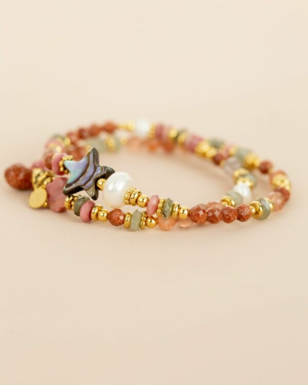 Bracelet double rang - Rhodonite