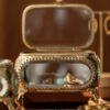 Boîte à bijoux en verre et laiton doré – grand modèle