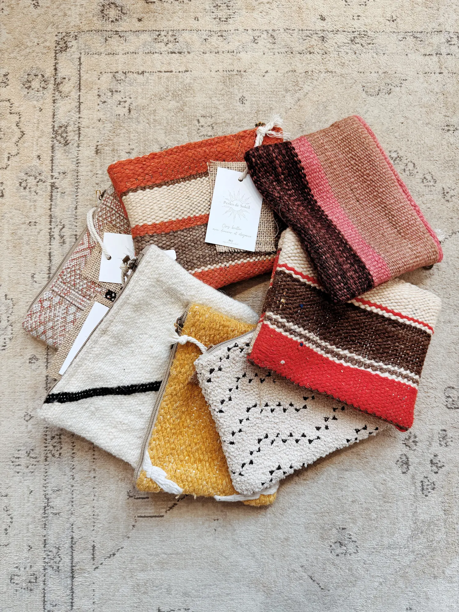 Pochette en laine marocaine