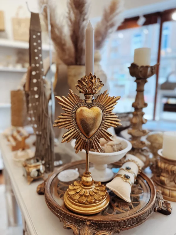 Chandelier coeur rayonnant