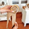 Ceinture en jute à boucle dorée