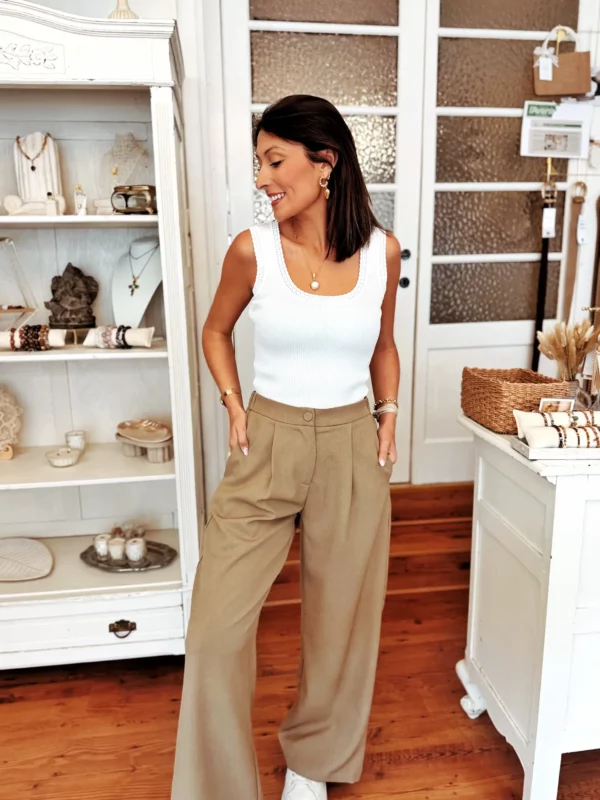 Pantalon de tailleur - Taupe