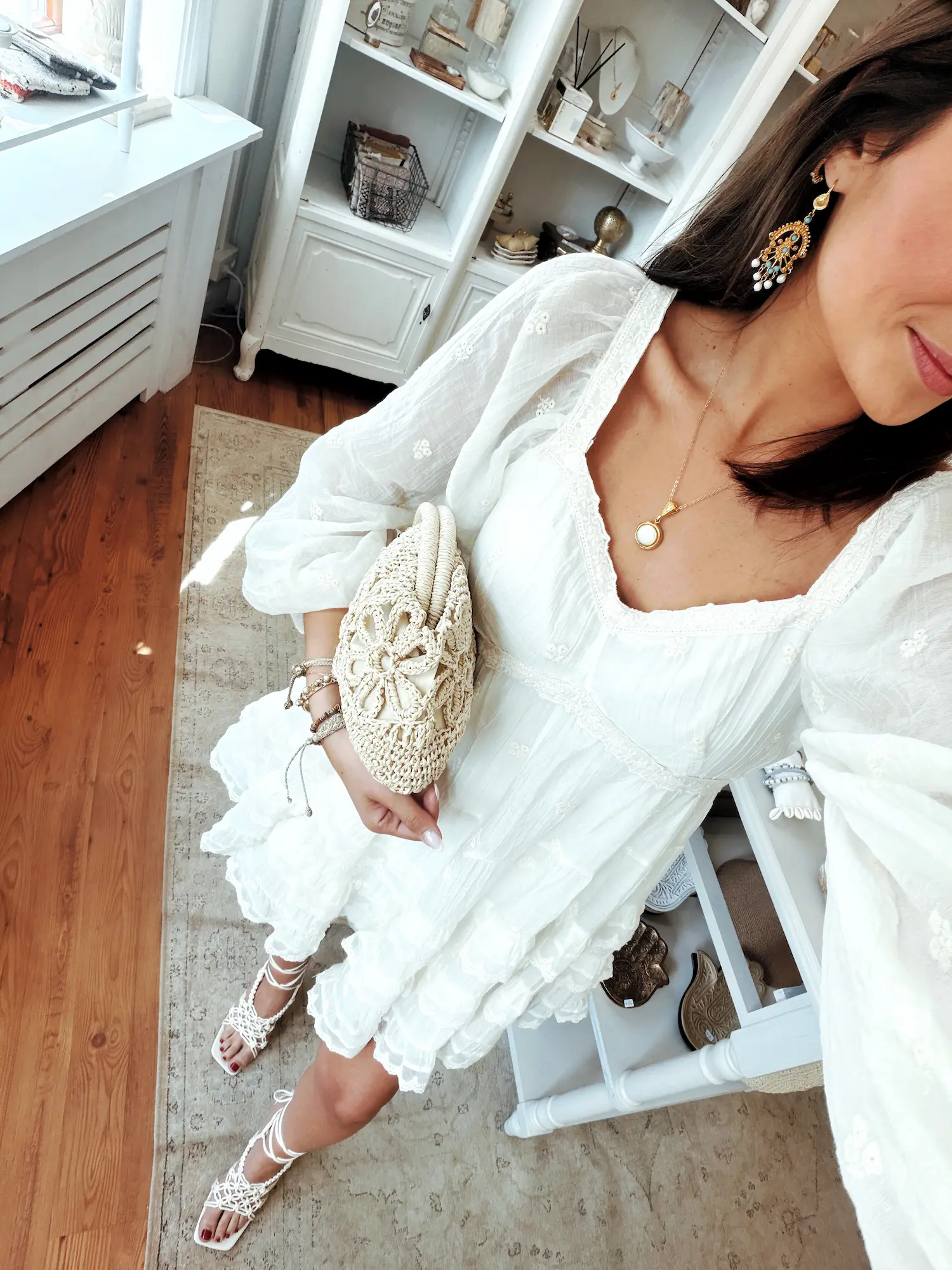 Robe en dentelle Louise - blanche – Image 4